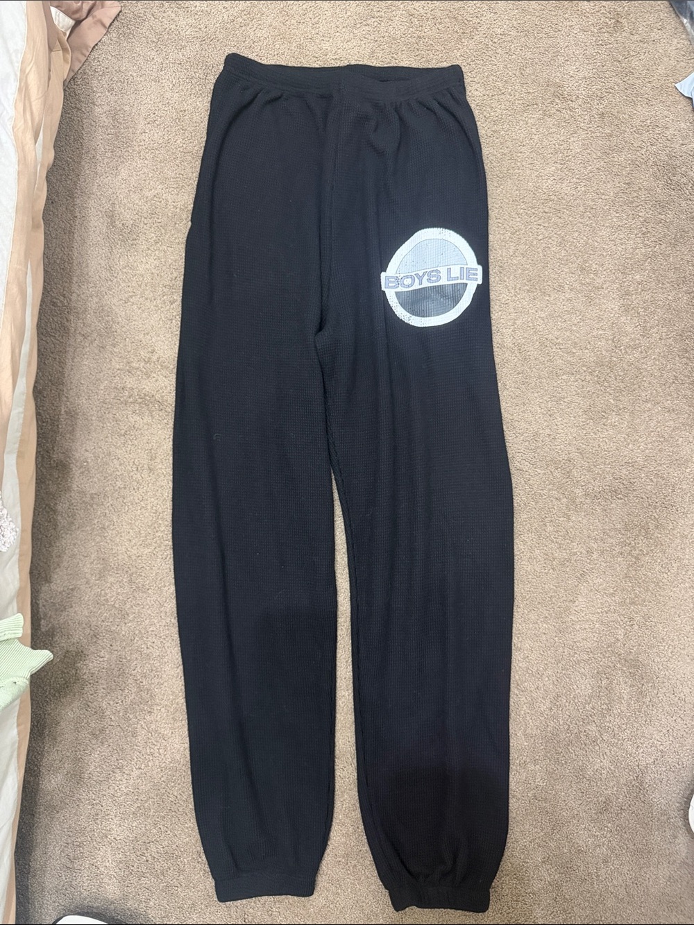 Boys Lie Black Logo Knit sweats